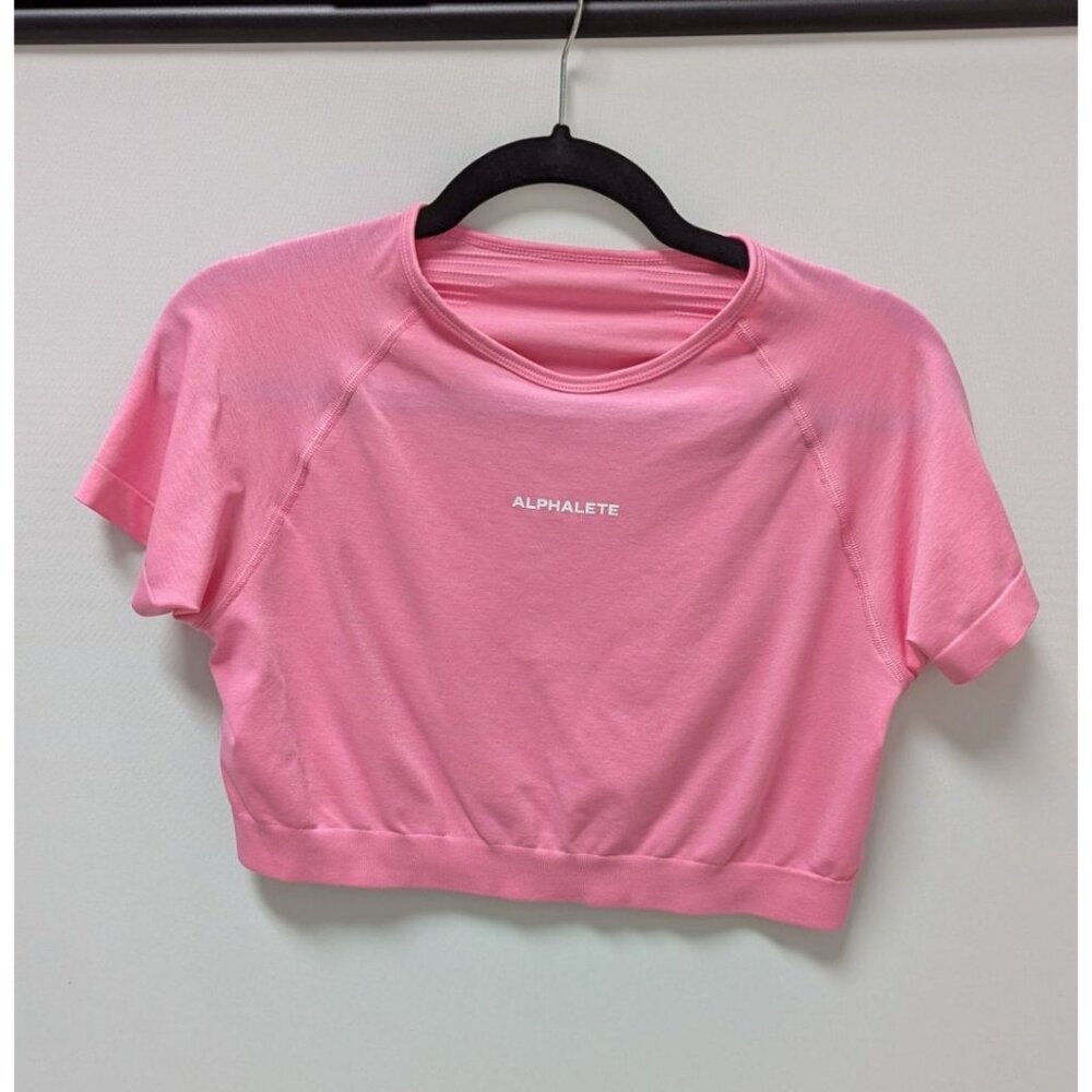 Alpalete Hot Pink Cropped Active T-Shirt